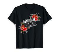 Retro Analog Camera With Floral Decoration - Photocamera T-Shirt