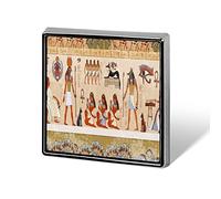 Retro Ancient Egypt Egyptian Temples Gods and Pharaohs Murals Square Badge Smooth Surface Lapel Tie Pin, Lightweight Badge for Women Men Office Worker Nurse Teacher Student Shirts Backpack