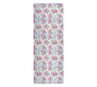 Retro Ancient Roses Peach yoga matt for women printed, non slip, hot yoga towel mat with carrying bag tapete para ejercicio 71x26 inches