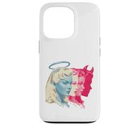 Retro Angel Demon Duality Woman Face Vintage Pop Art Case for iPhone 13 Pro
