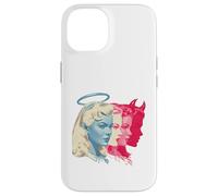 Retro Angel Demon Duality Woman Face Vintage Pop Art Case for iPhone 14