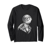 Retro Animal Biker Turtle Motorcycle Rider Long Sleeve T-Shirt