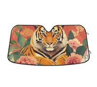 Retro Animal Floral Pattern Automotive Interior Sun Protection Foldable Reflective Windshield windsheild para sol de carro Interior