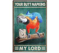Retro Animal Parrot My Decorative Wall Art Living Room Funny Metal Tin Sign Retro Plaque For Home Kitchen Bathroom Cafe Pub Wall Art Decor 8x12 Inch