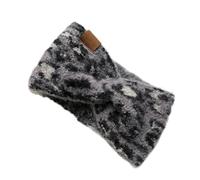 Retro Animal Print Headwear Knit Fabric Soft Warm Comfortable Cold Weather Hair Accessory for Various Occasion Leopard Knit Hairband