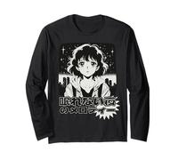 Retro Anime Girl 80s 90s Japanese Manga City Pop Aesthetic Long Sleeve T-Shirt