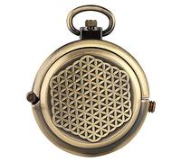 Retro Antique Hollow Cover Unique Double Turntable Capping Hand-Winding Mechanical Pocket Watch Men Steampunk Bronze 30cm Chain