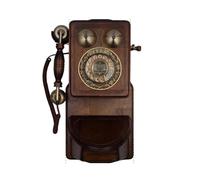 Retro Antique Phone Wall Mounted Vintage Telephone Wired Fixed Telephone Rotary Dial Antique