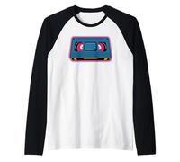 Retro Antique VHS Color CD Retro Media Analog Raglan Baseball Tee