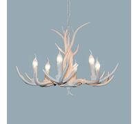 Retro Antlers Chandelier/American Country Restaurant Chandelier Bedroom Lighting Creative Study Antlers Lamps Retro Personality Living Room Hall Chandeliers XXPP Comfortable