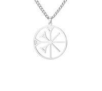 Retro Anu God Necklace for Women Men Sumerian Mythology Round Cuneiform Pendant Mesopotamian Jewelry Gifts