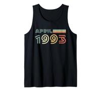 Retro April 1993 Birthday 33 Years Old Awesome Since 1993 Tank Top