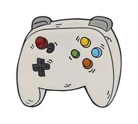 Retro Arcade Gamepad Brooch with Cartoon Motif - 90s Style for Denim Shirt Collar, Normal, Non-precious metal