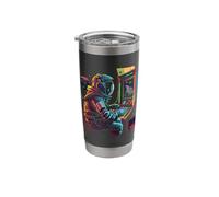 Retro Arcade Planets Universe Gaming Astronaut Stainless Steel Insulated Tumbler