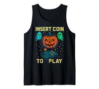 Retro Arcade Style Vintage Halloween Gamer Pixel Ghosts Tank Top