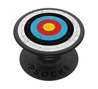 Retro Archery Target Prank Bulls Eye Funny Archer PopSockets Adhesive PopGrip