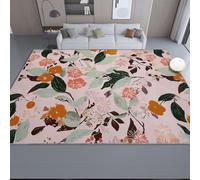 Retro Area Rug for Living Room - 80 x 150 cm Machine Washable Rug Soft Short Pile for Bedroom Kitchen, Nature Cartoon Florals Print Rugs Stain Resistant Home Decor Office Carpet, Colorful