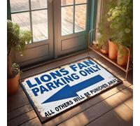 Retro Area Rug Lions Fan Parking Only Doormat Stuff For Teens Man Cabe Decor(50X80CM)