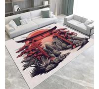 Retro Area Rugs Japanese Torii Gate Non-Slip Washable Area Rug 80 X 150 Cm Short Pile Floor Mat For Living Room Bedroom Bathroom Kitchen & Office,180 X 240 Cm