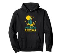 Retro Arizona Roadrunner Cactus Desert Night Vintage Travel Pullover Hoodie