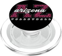 Retro Arizona Volleyball Pink Leopard Collegiate Art PopSockets PopGrip for MagSafe