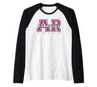 Retro Arkansas Cheer Pink Leopard Collegiate State Art Raglan Baseball Tee