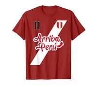 Retro Arriba Peru Soccer Jersey 11 Peruvian Futbol Gift Tee T-Shirt