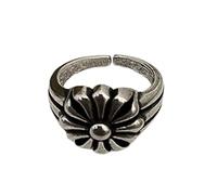Retro Art Designs Adjustable Flower Rings Heavy Crafted in Alloy for Multi Finger Wear Adjustable Rings