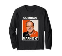 Retro Art Markie G' Jamaica's PNP Comrade for Life Supporter Long Sleeve T-Shirt