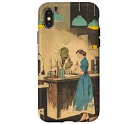 Retro Art - Vintage Pulp Sci-Fi Illustration Case for iPhone X/XS