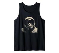 Retro Astronaut Earth Reflection Space Explorer Design Tank Top