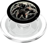 Retro Astronaut Reaching Out in Space PopSockets PopGrip for MagSafe