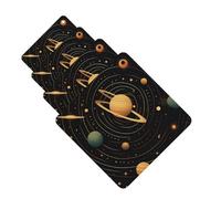 Retro astronomical pattern Car Air Freshener Cards for Women Men 4 Pack Cute Car Accessories Long Lasting Scent Car Diffuser Hanging Auto Aromatherapy Tablets Car Fresheners Gifts