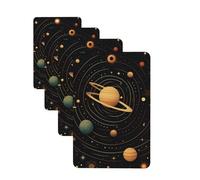 Retro astronomical pattern Car Air Freshener Cards for Women Men 4 Pack Cute Car Accessories Long Lasting Scent Car Diffuser Hanging Auto Aromatherapy Tablets Car Fresheners Gifts