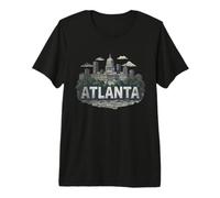 Retro Atlanta Landscape Vintage Souvenir Premium T-Shirt
