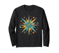 Retro Atomic Starburst Physics Science Symbol Long Sleeve T-Shirt