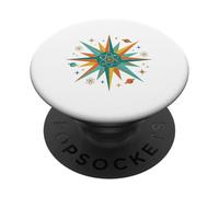 Retro Atomic Starburst Physics Science Symbol PopSockets Adhesive PopGrip