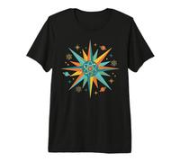Retro Atomic Starburst Physics Science Symbol Premium T-Shirt