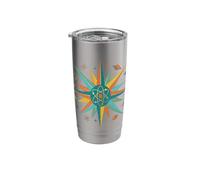 Retro Atomic Starburst Physics Science Symbol Stainless Steel Insulated Tumbler