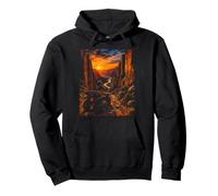 Retro ATV Desert Canyon Sunset Vintage Style Art Pullover Hoodie