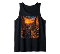 Retro ATV Desert Canyon Sunset Vintage Style Art Tank Top