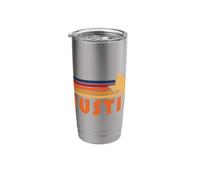 Retro Austin Texas Vintage 70s Sunset Silhouette Art Stainless Steel Insulated Tumbler