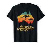 Retro Australia Kangaroo Roo Vintage Aussie Mate Day T-Shirt
