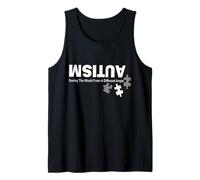 Retro Autism Seeing The World From A Different Angle Tank Top