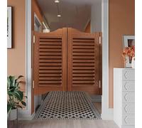 Retro Automatic Closure Door for Hallway & Kitchen, GYJ Stainless Steel Hinges, Stylish Sliding Salon Door (W115cm x H90cm) - Elegant Home Upgrade