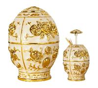 Retro Automatic Toothpick Dispenser, Elegant Zinc Alloy Pop-Up Toothpick Holder with Floral Pattern, Portable Decorative Toothpick Box for Home, Restaurant, Bar - Ideal as a Gift (B)