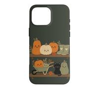 Retro Autumn Harvest Shelf Doodle Characters Vibe Case for iPhone 16 Pro Max