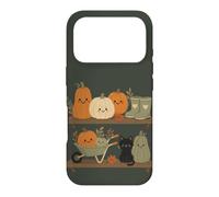 Retro Autumn Harvest Shelf Doodle Characters Vibe Case for iPhone 17 Pro