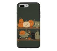 Retro Autumn Harvest Shelf Doodle Characters Vibe Case for iPhone 7 Plus/8 Plus