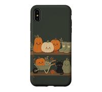 Retro Autumn Harvest Shelf Doodle Characters Vibe Case for iPhone XS Max